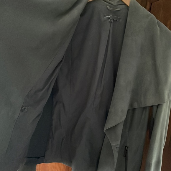 COPY - EUC VINCE SUEDE WATERFALL COLLAR ZIP JACKET. SIZE L - Picture 14 of 14